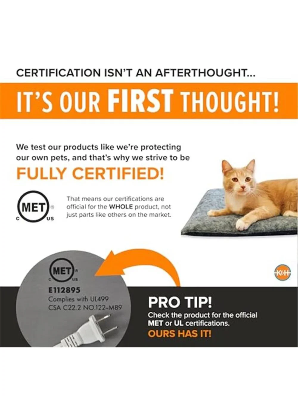 Heated Cat Bed Pet Heating Pad Washable Warm Sleeping Mat Indoor Cats